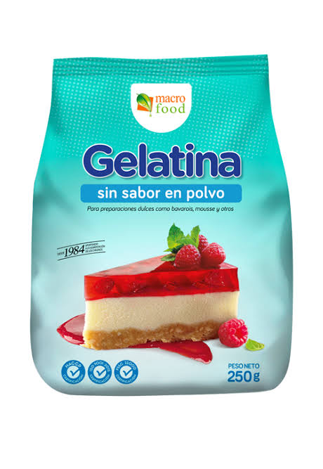 GELATINA SIN SABOR MACROFOOD