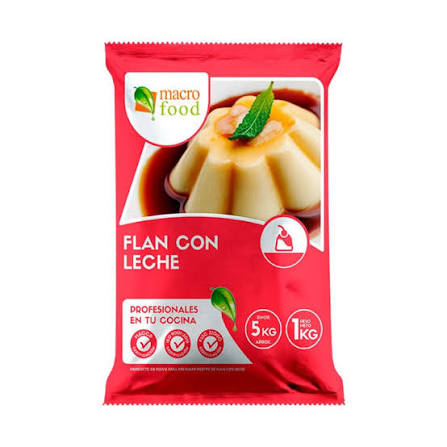 FLAN CON LECHE FRUTILLA