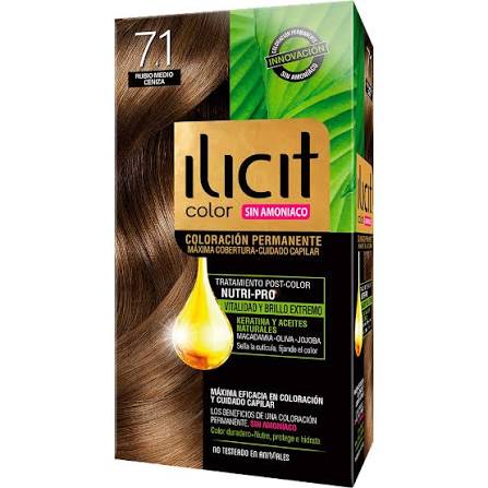 TINTURA ILICIT 7.1 RUBIO MEDIO CENIZA