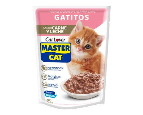 POUCH MASTER CAT GATITO CARNE Y LECHE
