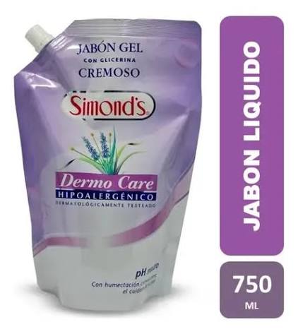 JABON GLICERINA CREMOSO DERMO CARE HIPO SIMOND*S 12*750ML